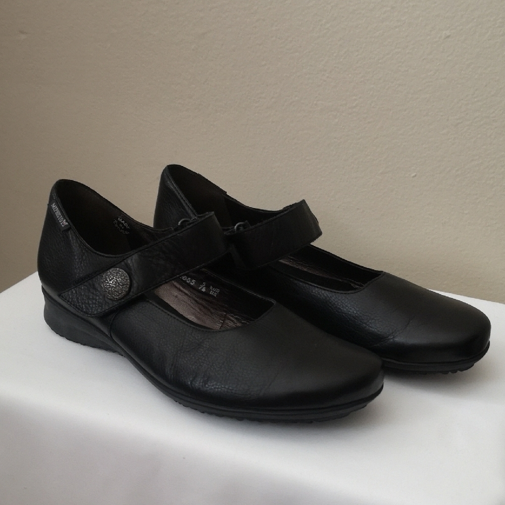 Womens Mephisto Genuine Leather Air Jet Black Mary Jane Shoes New w/out Tags 7.5